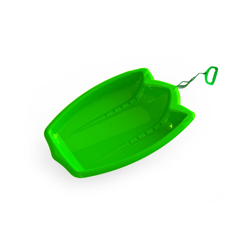 T-Rex Dinosaur Paw Kids' 1-Person Plastic Winter Snow Sled/Toboggan with Tow Rope I2