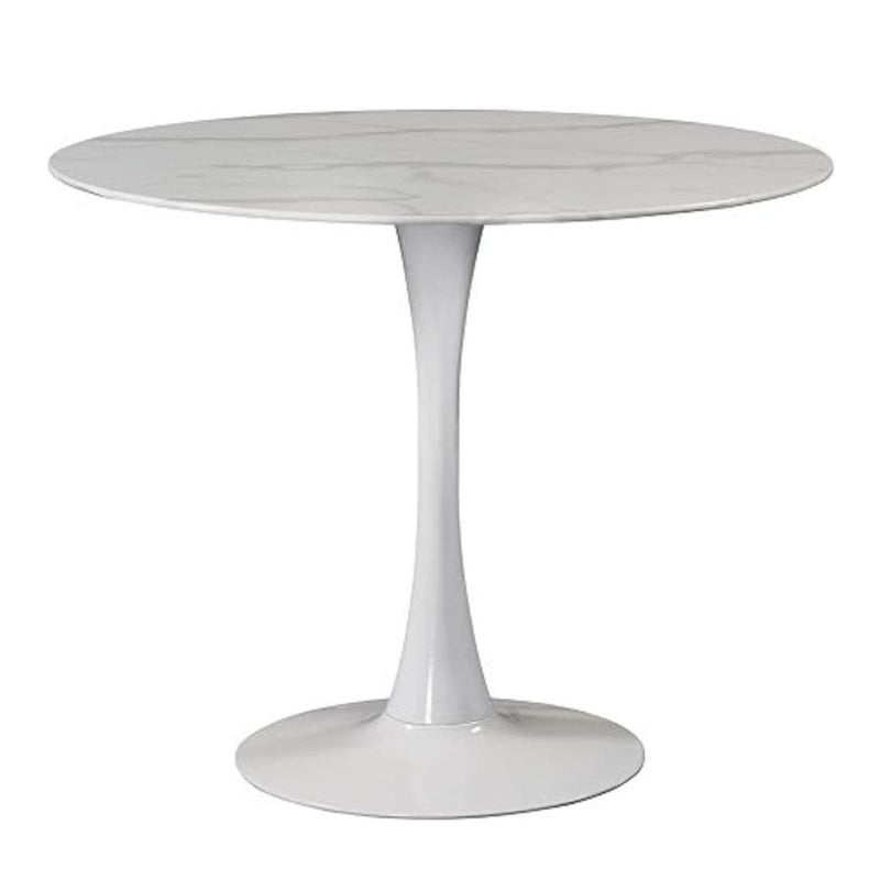 Take Me Home Leo Faux Marble Dining Table Tulip Base L5
