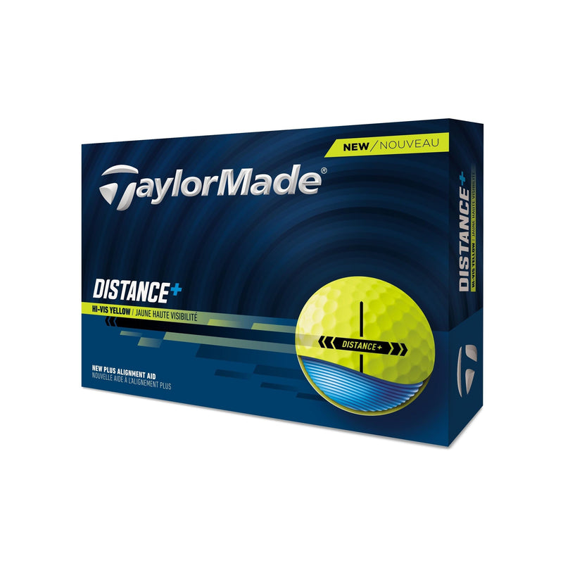 TaylorMade Distance+ Golf Balls, Yellow, 12-pk Z5