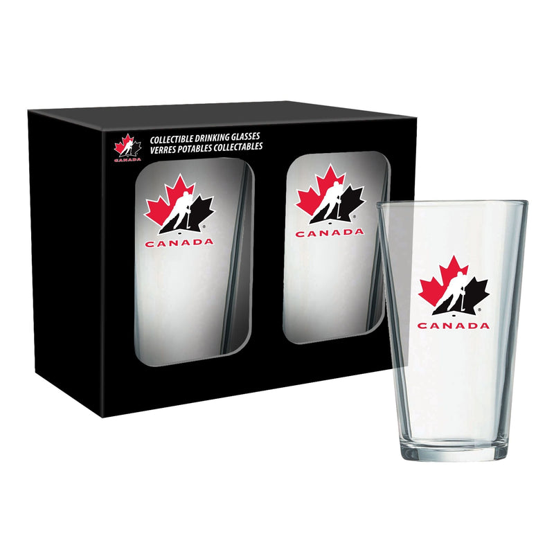 Team Canada Hockey Mixing Pint Glass Box Set, 2-pk, 16-oz W4