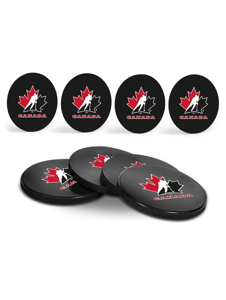 Team Canada Hockey Puck Drink Coasters, 4-pk I7