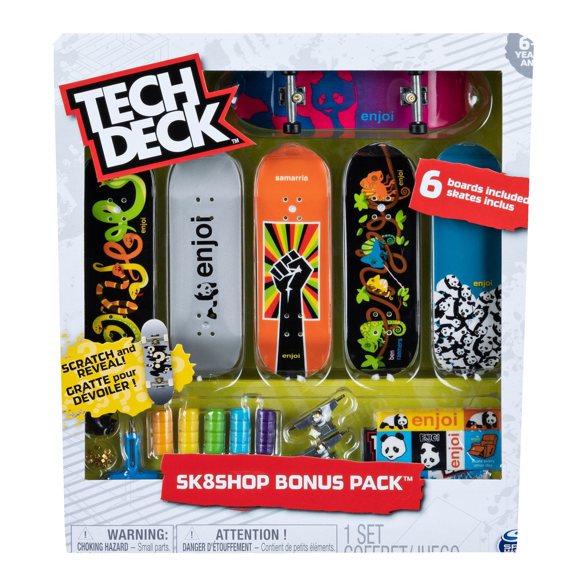 Tech Deck Sk8shop Finberboard Bonus Pack, Ages 6+, 6-pk