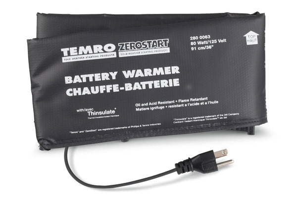Temro Zerostart 2800063 Battery Warmer/Blanket, 80W, 36-in H6