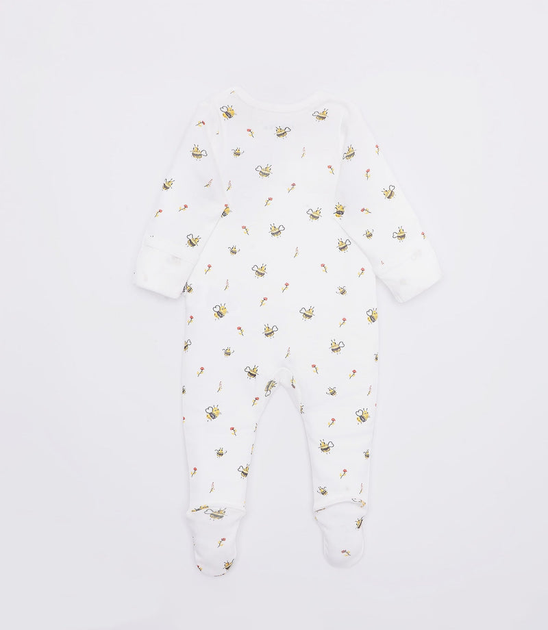 The Elk Baby Bee Print Premium Organic Cotton Zippy, Various Sizes A0