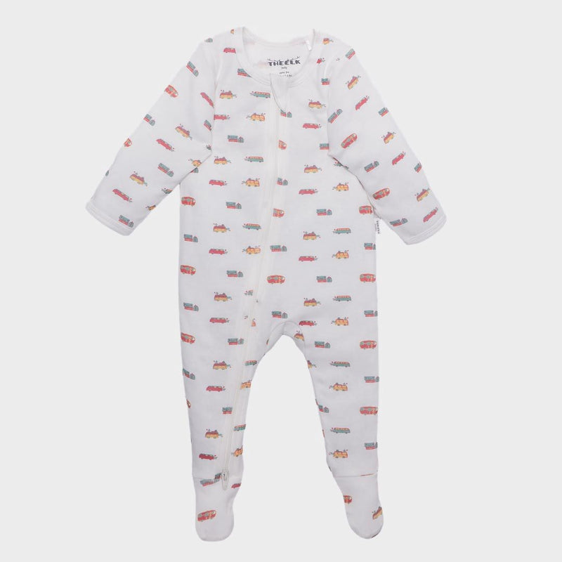 The Elk Baby Camping Print Premium Organic Cotton Zippy, Various Sizes R4