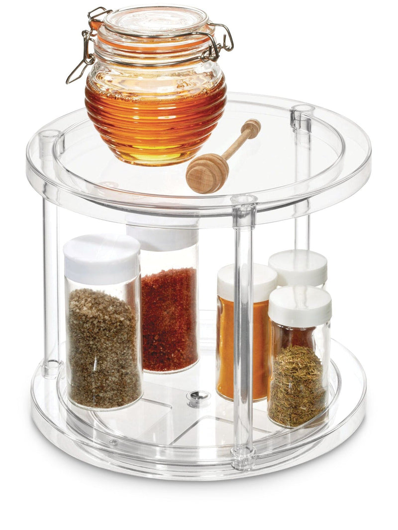 The Home Edit by iDESIGN Clear 2-Tier Rotating Turntable Organizer G3