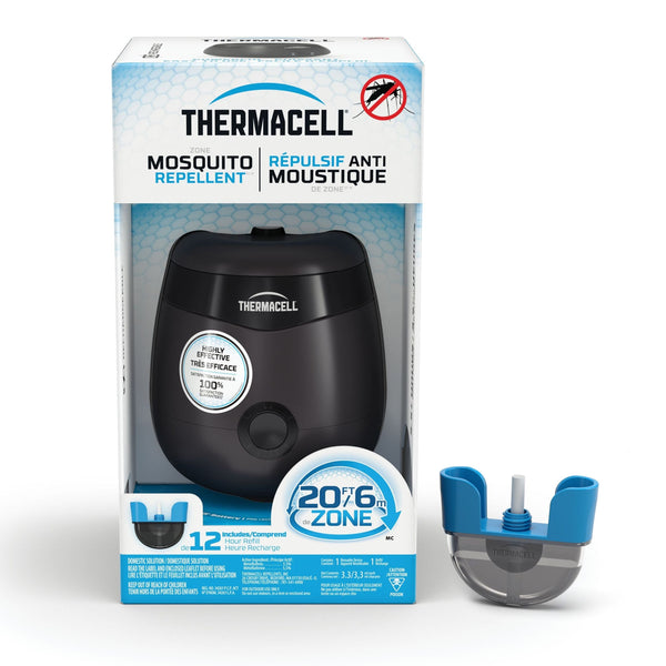 Thermacell E-ZoneGuard Patio Rechargeable Mosquito Repeller with 12-Hr Refill and 5.5-Hr Battery, Charcoal L7