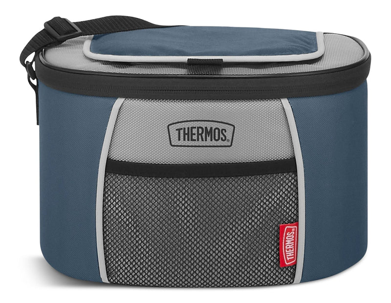 Thermos Soft Cooler with Shoulder Strap, 6-Can Capacity, Blue, PVC-Free Y1