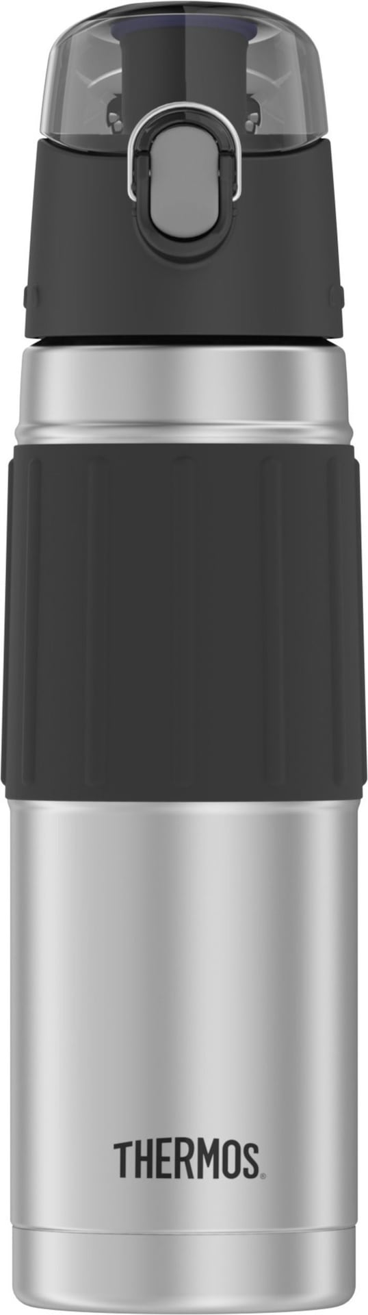 Thermos Stainless Steel Water Bottle, 530-mL, Black, with Push Button Lid O0