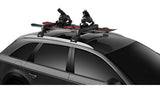 Thule SnowPack Stainless Steel Roof Top Mount Ski/Snowboard Rack, Medium, Black, 2-pc