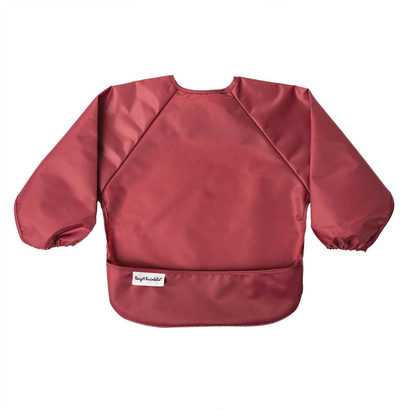 Tiny Twinkle Mess-Proof Apron Bibs, Rose Burgundy, 2-pk V7