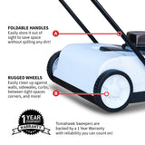 Tomahawk Electric Battery-Powered Push Sweeper, 22-in