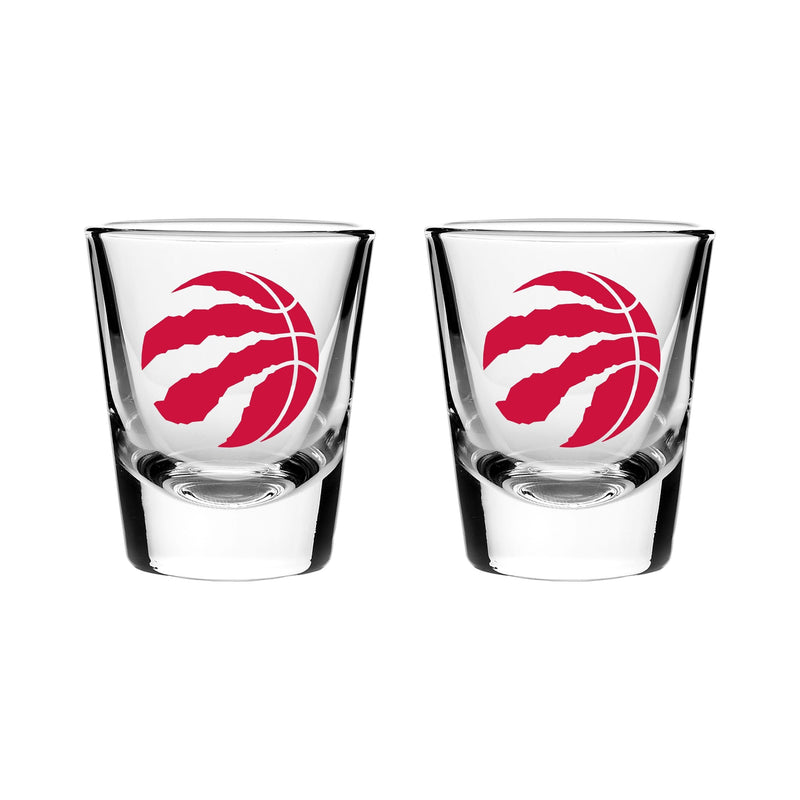 Toronto Raptors Heavy Base Shot Glass Set For NBA Basketball Fans/Collectors, 2-oz, 2-pk C3