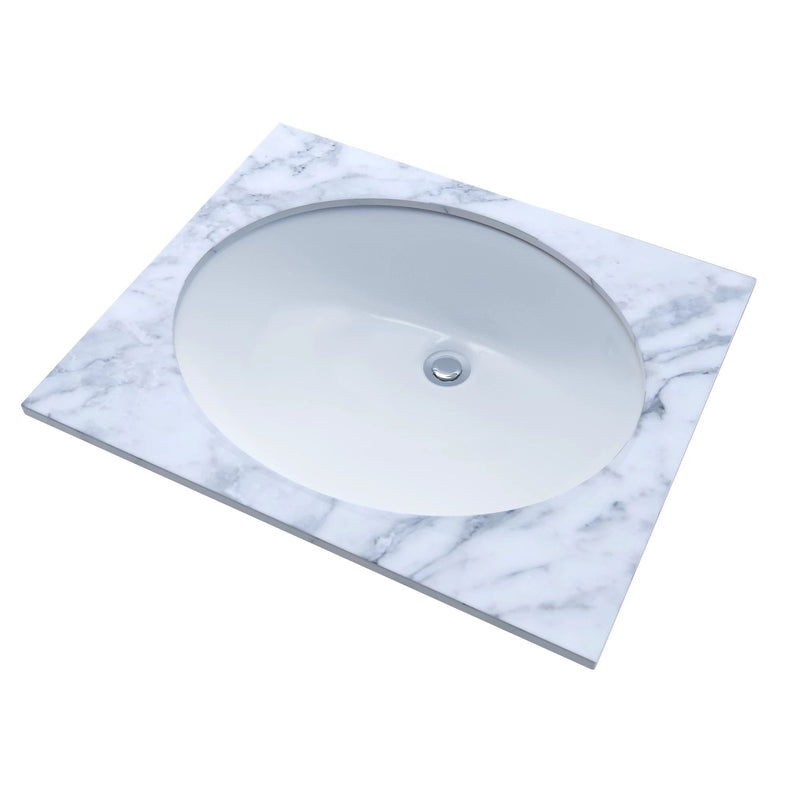Toto 17x14-in Oval Vessel Cotton Undercounter Sink/Lavatory C6