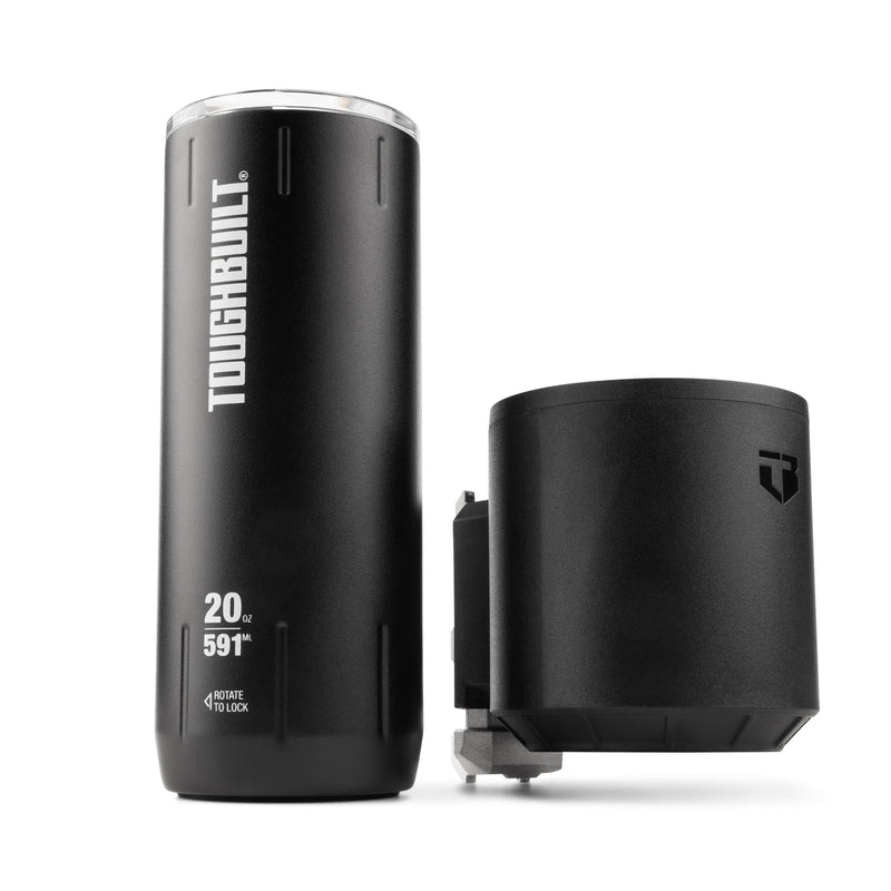 ToughBuilt StackTech Stainless Steel Tumbler & Holder, 20-oz R5