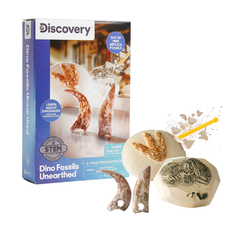 Toy Excavation Kit Mini Unearthed Dino Fossils 2pc B0