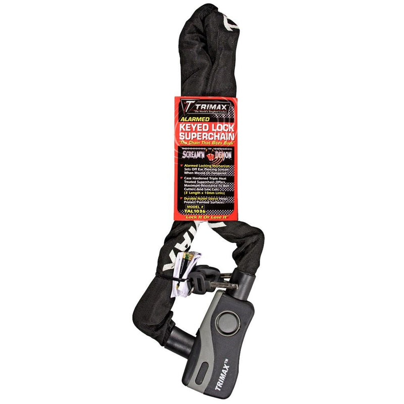 Trimax 36-in Alarmed Lock with Thex Superchain, Corrosion- resistant C1