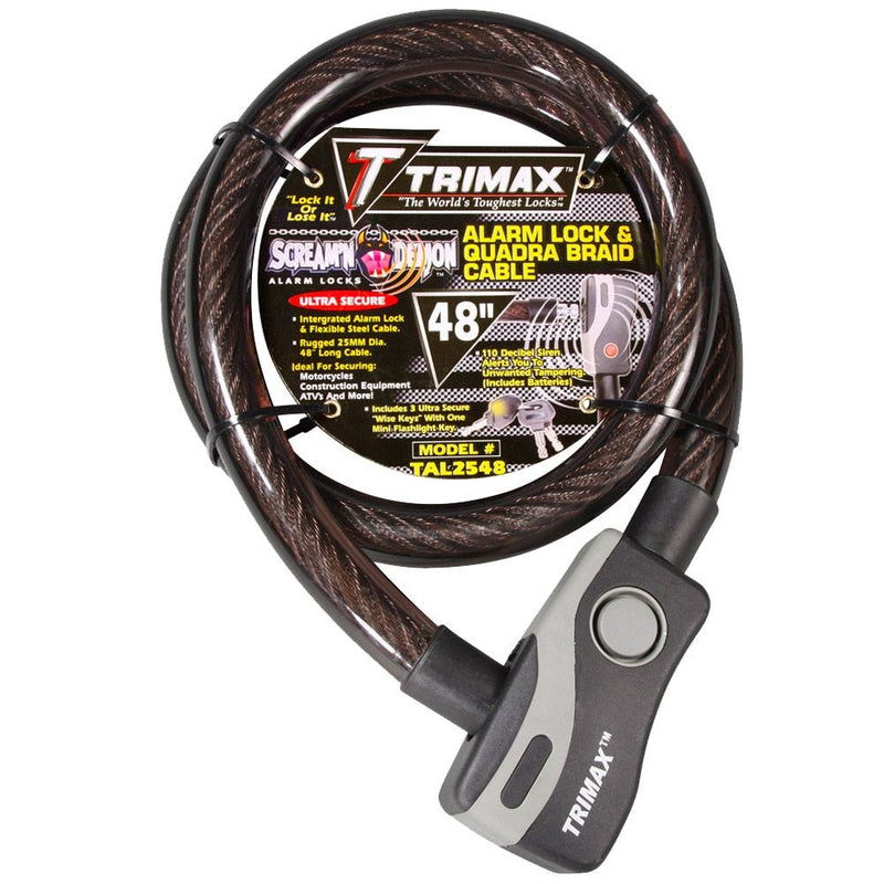 Trimax 48-in Alarmed Lock Chain with Quadra Braid Cable U1