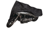 Tripel Premium Polyester Motorcycle Cover, Black, X-Large