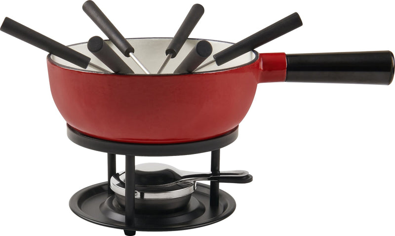 Trudeau Cast Iron Cheese Fondue Burner, Red A1
