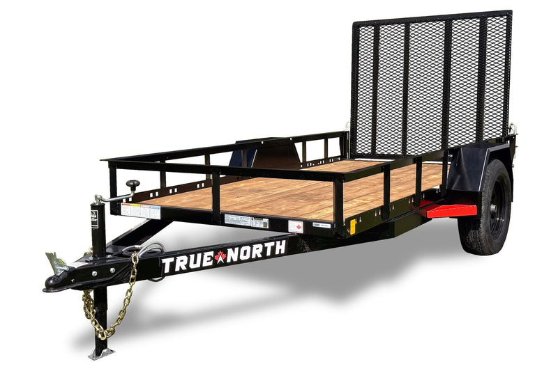 True North 60-in x 10-ft Landscape Utility Trailer with Ramp Gate V6