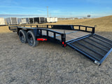 True North 83-in x 16-ft Tandem Axle Utility Trailer, Black