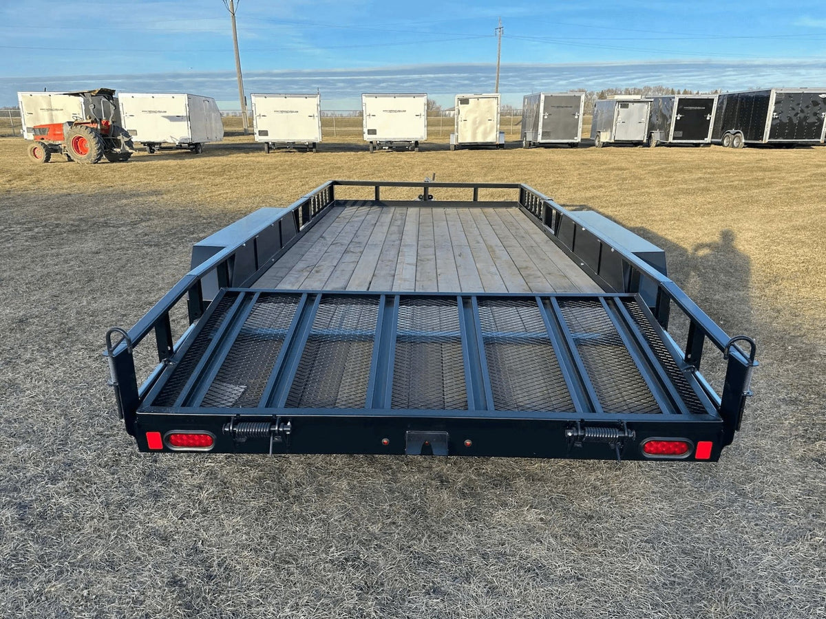 True North 83-in x 16-ft Tandem Axle Utility Trailer, Black