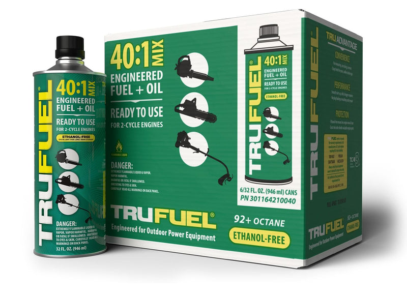 TruFuel 40:1 Pre-Mixed Gas & Oil for 2-Cycle Engines, 946 ml O9