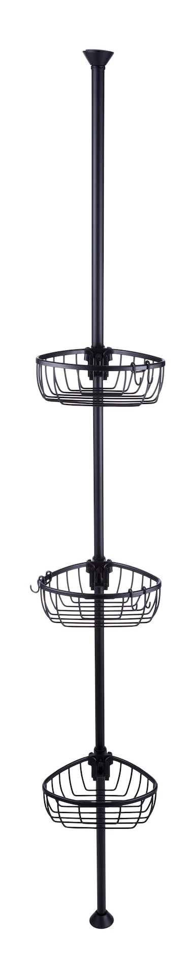 Type A Adjustable 3-Basket Rust-Proof Aluminum Shower Pole Caddy, Various Colours S0