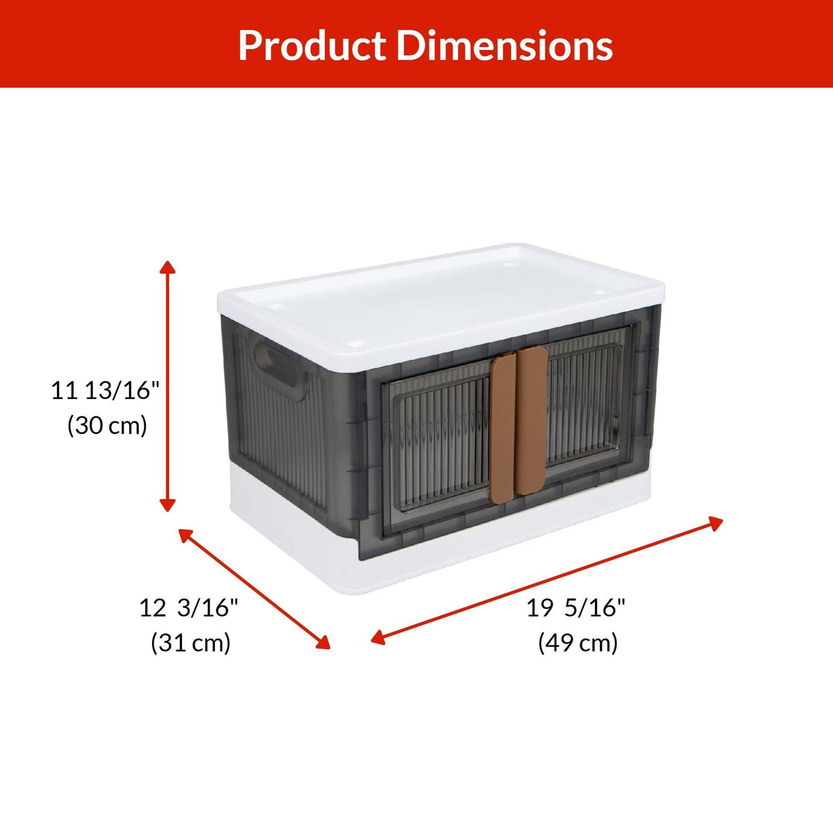 type A Foldable Storage Box with Door, 32-L