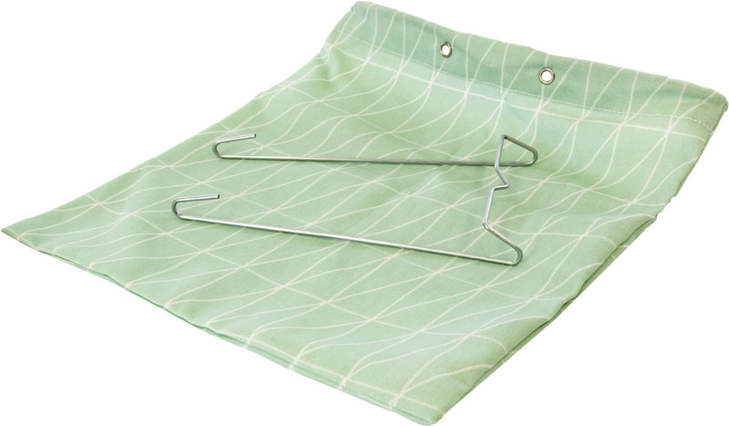 type A Hanging Clothespin Bag, Green/White, 7.9-in x 0.5-in x 18-in A4