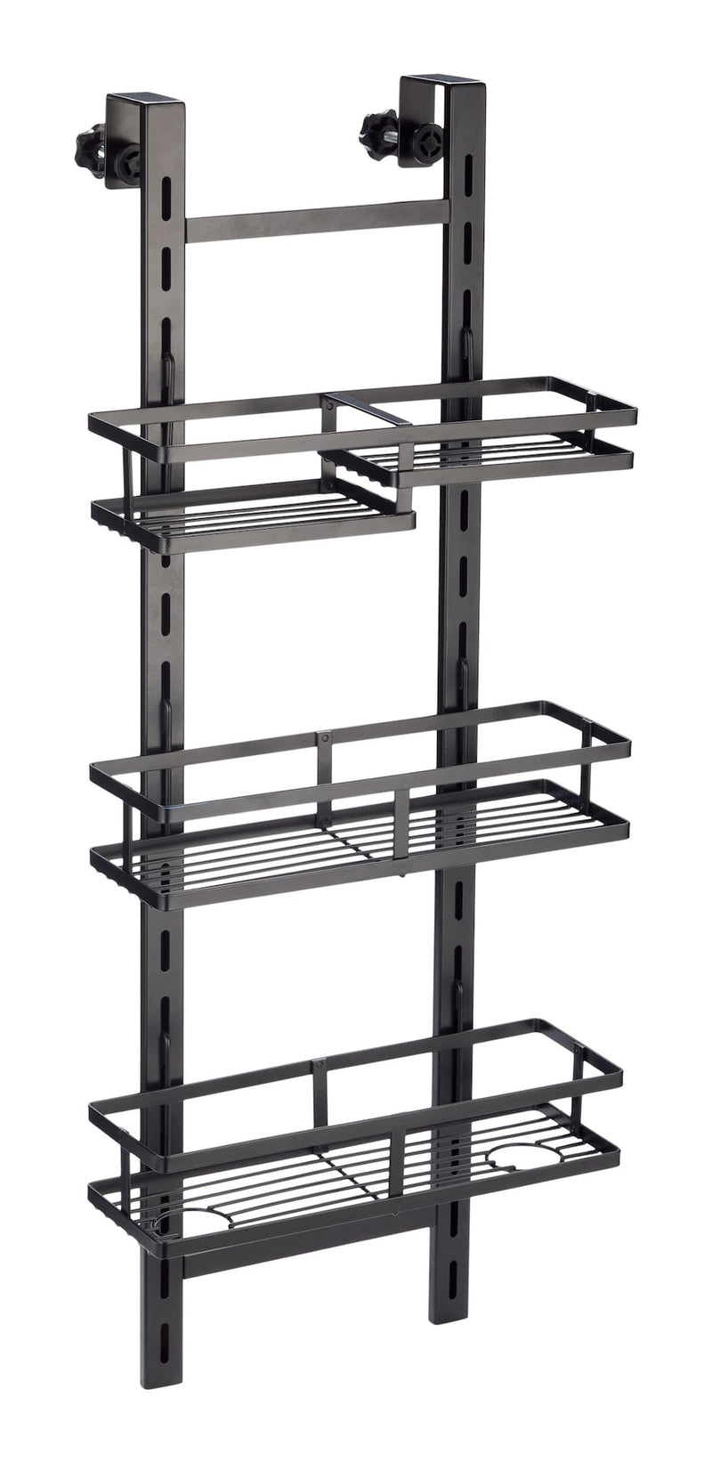 Type A Over-The-Door Adjustable Shower Caddy, Black Z0