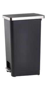 type A Slim Black Resin Garbage Can, 45-L