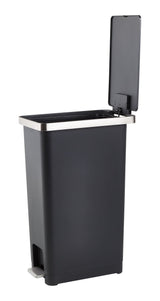 type A Slim Black Resin Garbage Can, 45-L