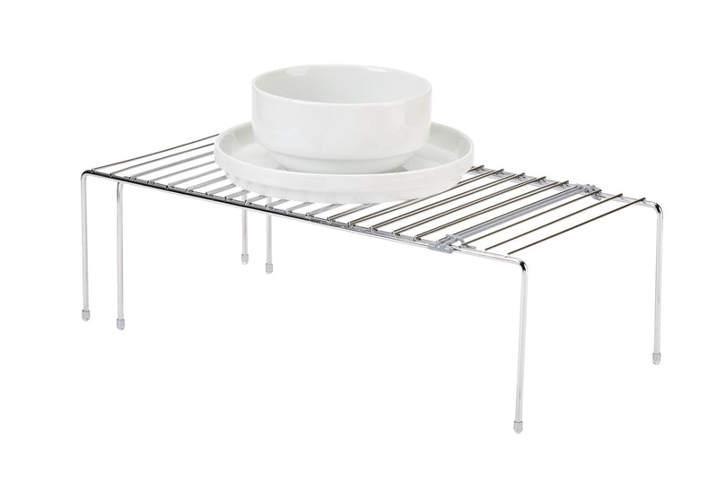 Type A Stay Expandable Storage & Organizer Shelf Rack For Kitchen Cupboard/Cabinet, Chrome D4