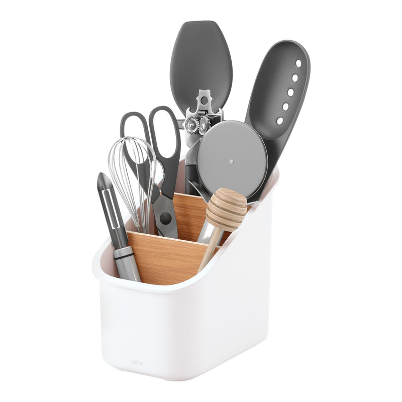 Umbra Bellwood 3-Compartment Utensil Holder with Removable Dividers F2