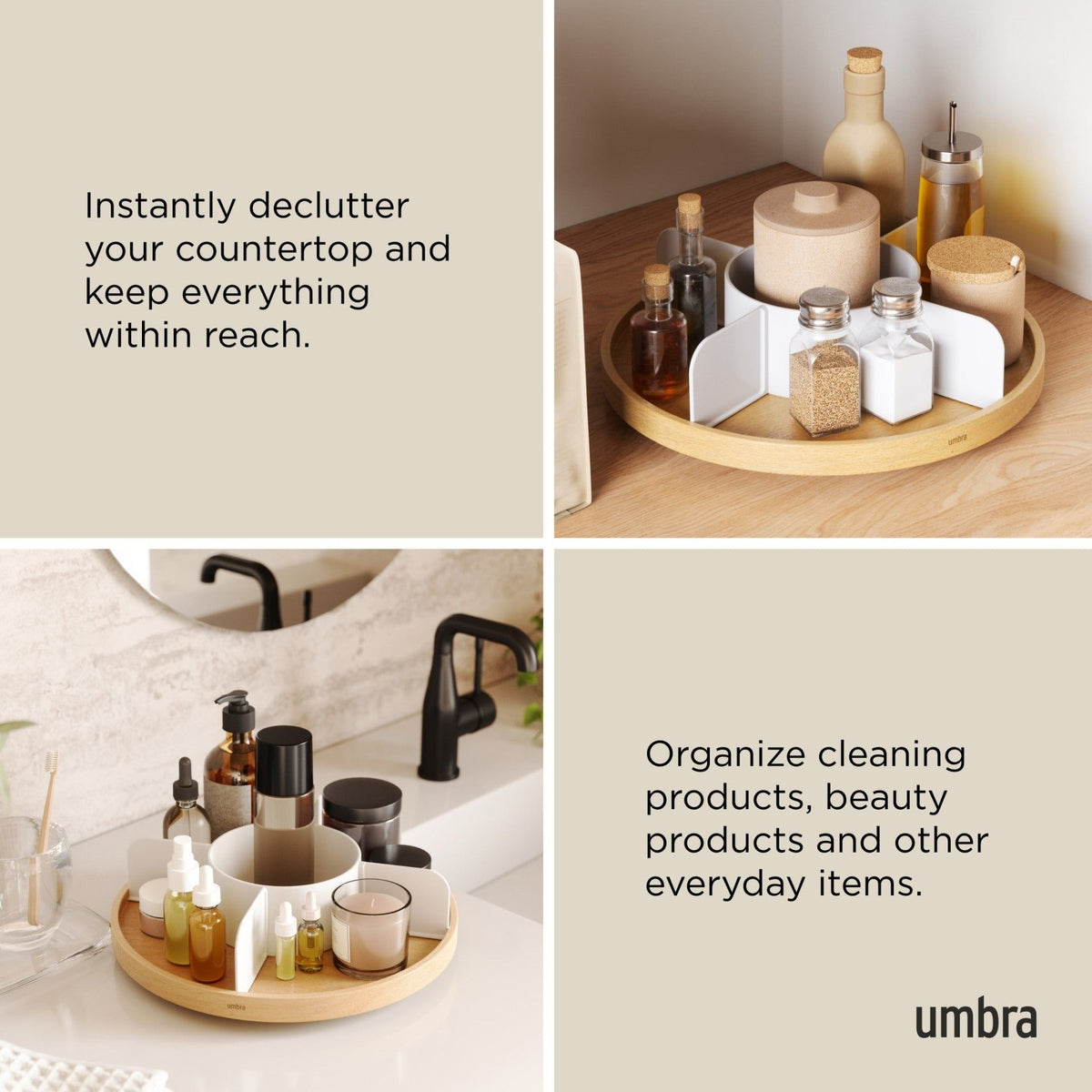 Umbra Bellwood 5-Section Lazy Susan with Removable Dividers