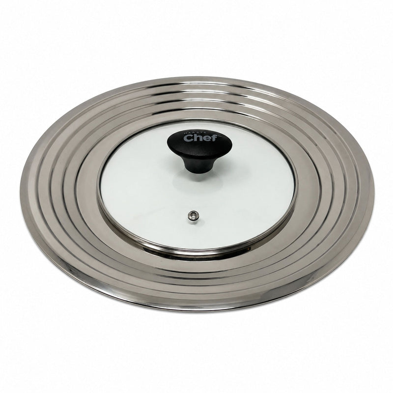 Universal Stainless Steel Glass Lid for Pots & Pans, Fits (24 cm) to (32 cm) F2