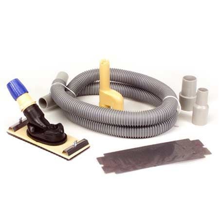 Vac-Pole Dust-Free Sander Kit with 6-in Hose, Shop-Vac/Vacuum Adaptors & Medium Grit Sandpaper K4