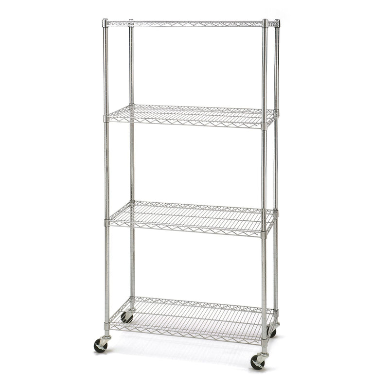 Vancouver Classic 4-Tier NSF Shelving, 36-in x 18-in x 72-in, Chrome R4