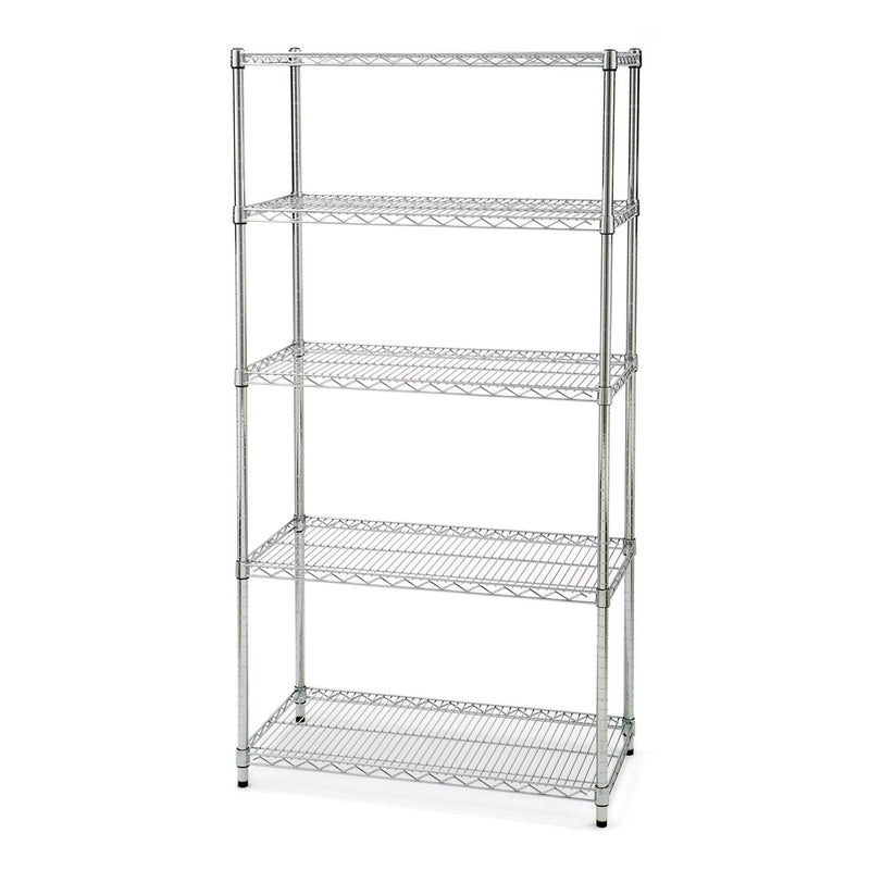 Vancouver Classics 5-Tier NSF Shelving, 36-in x 18-in x 72-in, Zinc F8