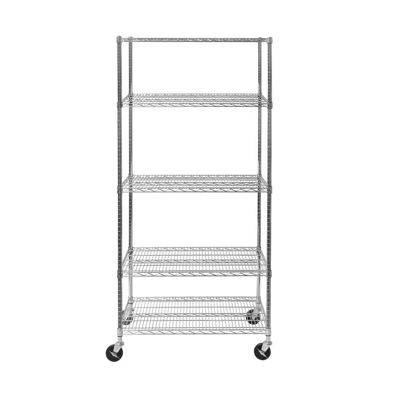 Vancouver Classics 5-Tier Shelving, 36-in x 24-in x 72-in, Chrome M1