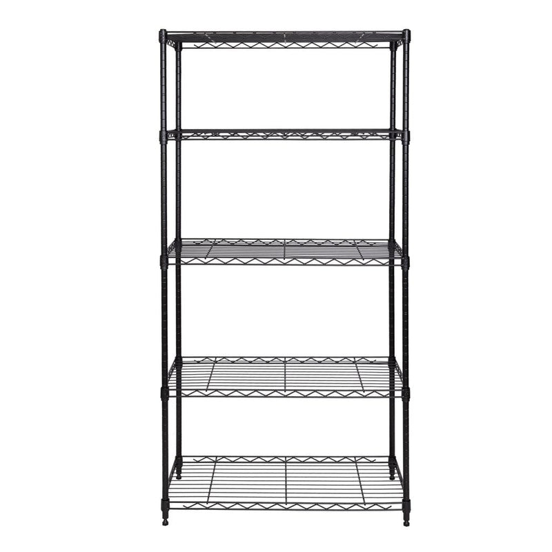 Vancouver Classics 5-Tier Steel Shelving, 30-in x 14-in x 60-in, Black N4