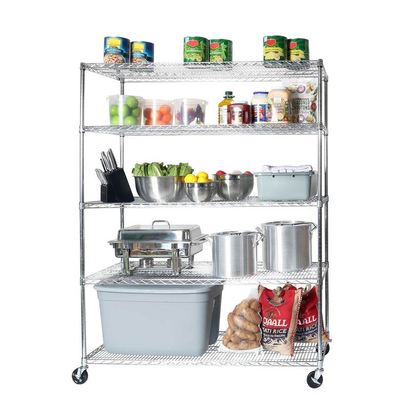 Vancouver Classics 5-Tier Steel Shelving Rack, 60-in x 24-in x 72-in L3