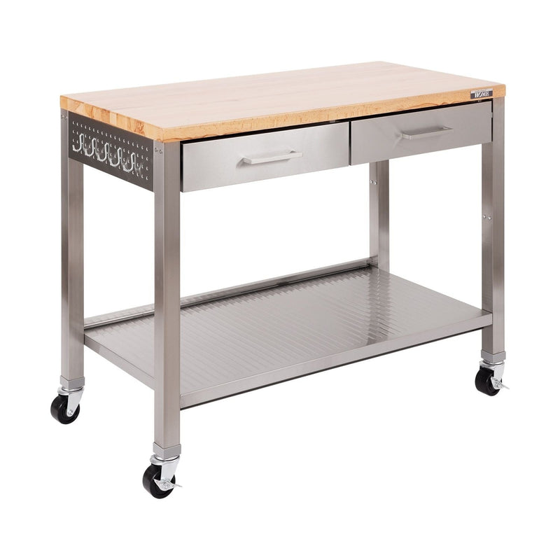 Vancouver Classics, Work Center Island Table, Stainless Steel, 48-in x 24-in x 36-in A3