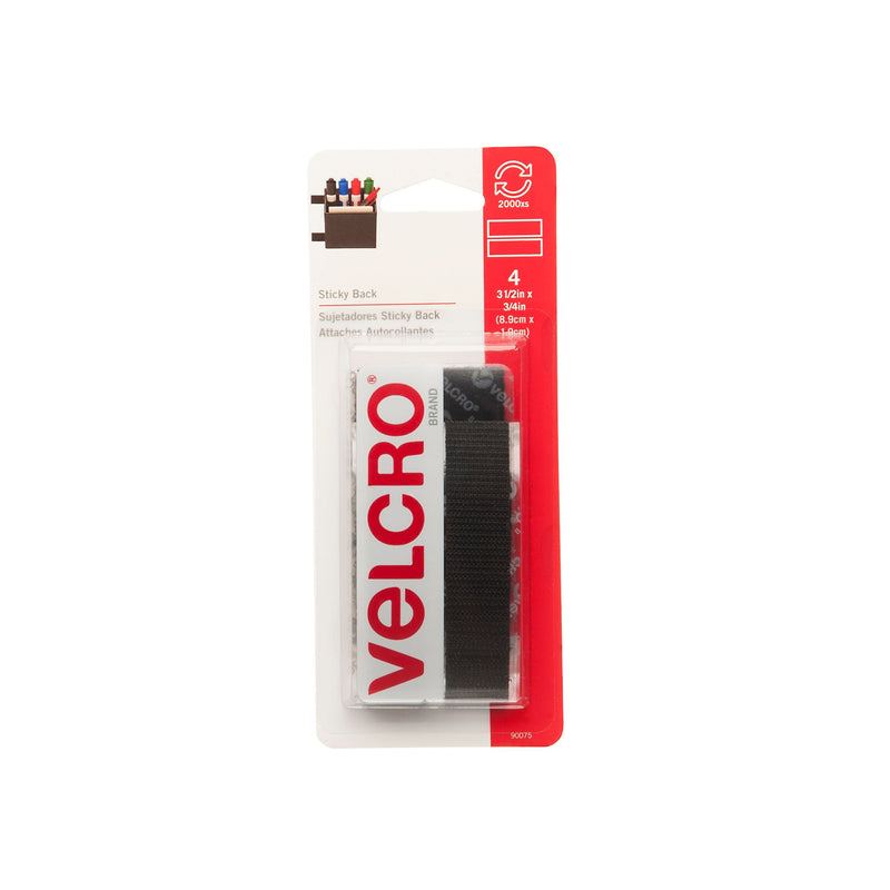 Velcro Adhesive General Purpose Sticky Back Tape, 3-1/2 x 3/4-in, 4-pk K5
