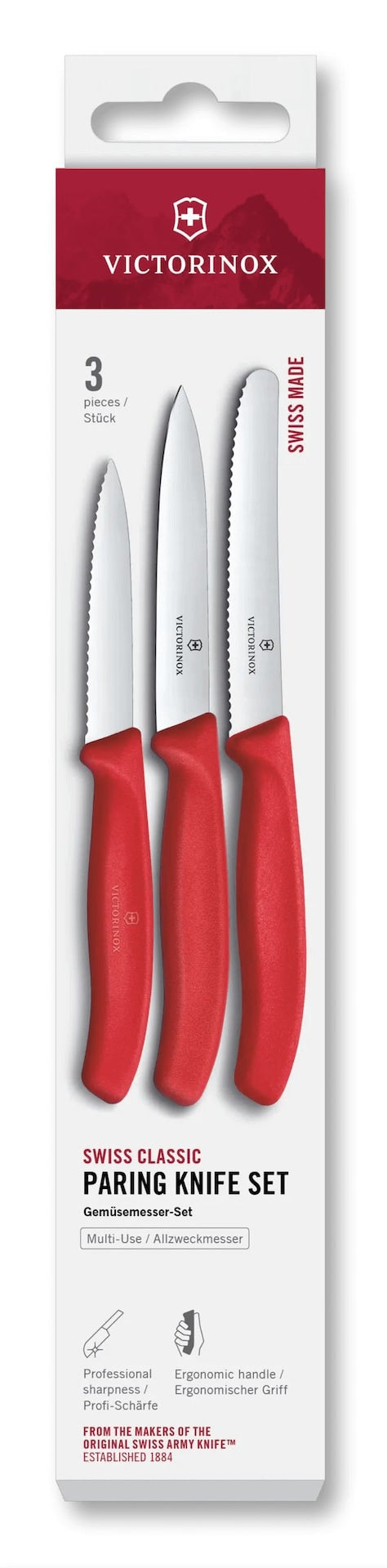 Victorinox Paring Knife Set with Non-Slip Handles, 3-pc N8