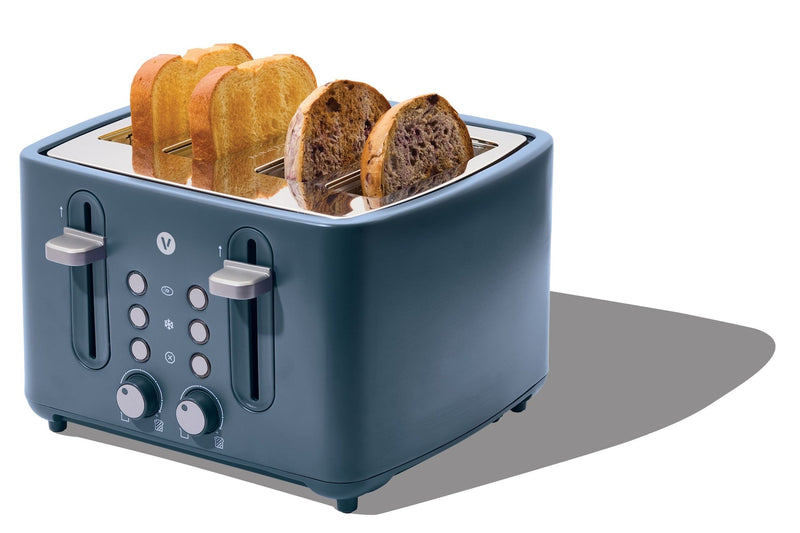 Vida 4-Slice Toaster with Extra-Wide Slots, Bluefin T6