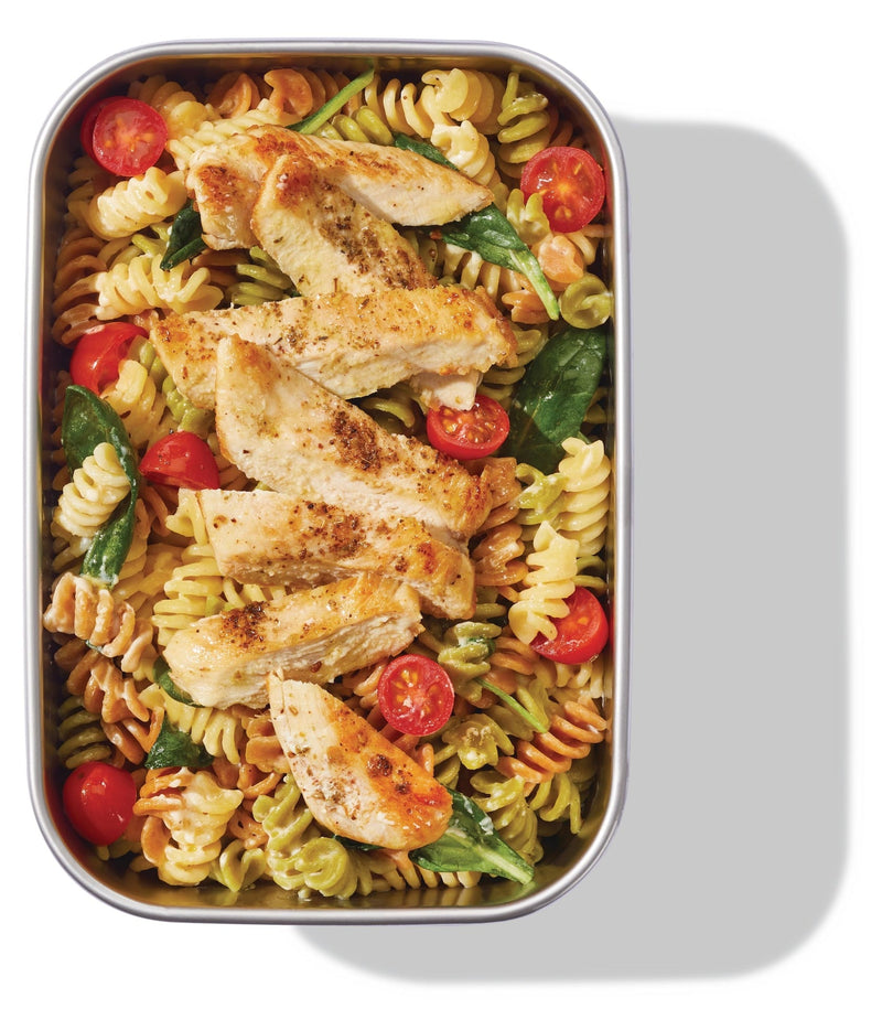 Vida by PADERNO 1-Compartment Stainless Steel Bento Lunch Box Food Storage Container with Leakproof Lid, Blue, 1.3-L N0