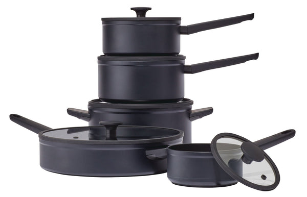 Vida by PADERNO 10-Piece Non-Stick Cookware Set, Black, Vida by PADERNO Non-Stick Cookset, Blue, 8-pc, Vida by PADERNO Aluminum Non-Stick Frypan,... I9